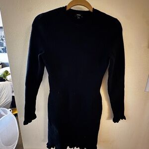 Express- Elegant Black Sweater Dress